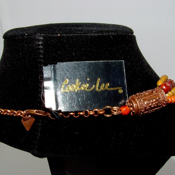 Cookie Lee Blooming Jasmine Necklace with Colored Beads - Picture 6 of 8